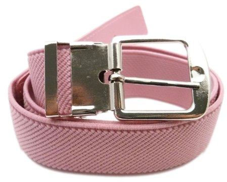Olata Children’s Elasticated Belt with Silver Buckle (1-6 Years). Light Pink