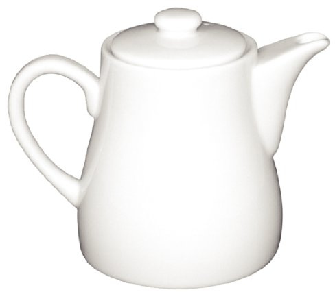 Olympia Whiteware Teapots 795Ml 28Oz Porcelain Infuser Innovative Design 4pc