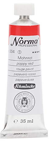 Schmincke – Norma® Professional - feinste Künstler-Ölfarben, Mohnrot - 35 ml