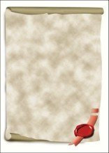 MotivPapier Urkundenrolle A4, 185 g qm 12 Blatt