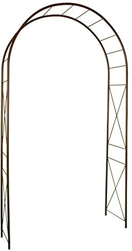 Louis Moulin 3186 Arche Jardin avec Décor Losange Métal Fer Vieilli 130 x 250 cm