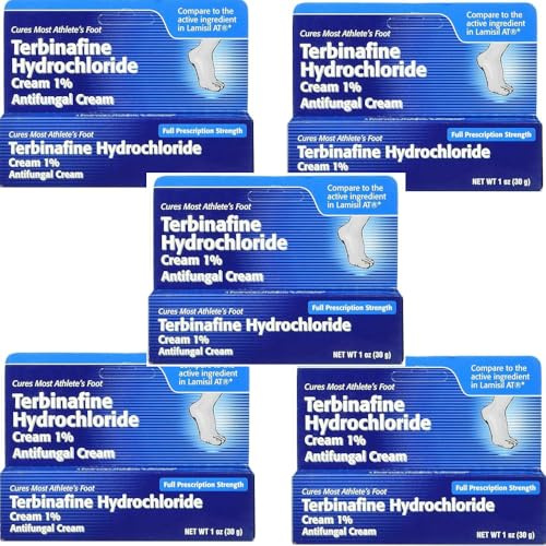 TARO Terbinafine Hydrochloride antifungal Cream 1% - Athletes Foot Cream Extra Strength, relieves itching & Burning, Cures Most Athlete's Foot, Jock Itch & Ringworm