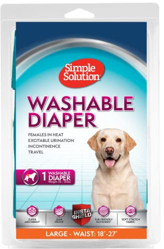 Simple Solution waschbare wiederverwendbare Hundewindeln | saugfähig mit auslaufsicherem Sitz | Reizharn oder Inkontinenz | 1 x XS Hundewindel