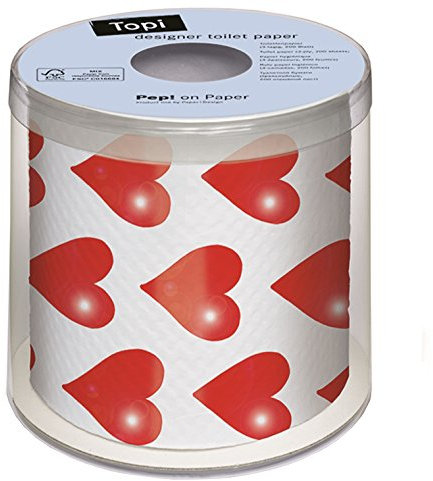 Paper + Design - Bedrucktes Toilettenpapier Herz