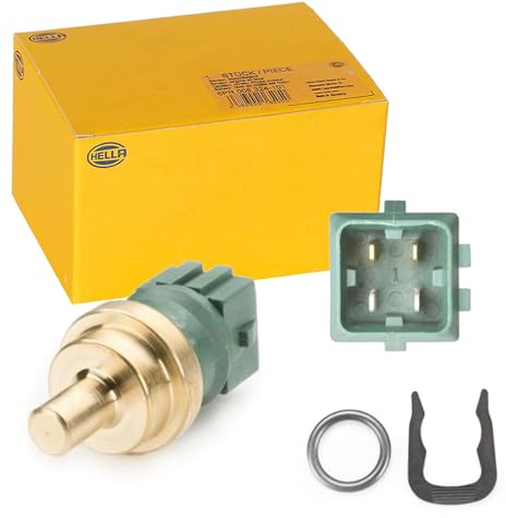 HELLA 6PT 009 107-541 Sensor, temperatura del refrigerante - 12V - 4polos - enchufado - con junta - con circlip