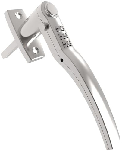 Home>it® Universal Window Handle with Code - Lockable Without Key - for Windows & Doors - Right & Left Mountable - Heavy Duty Zinc Alloy - Satin Finish