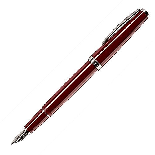 CLEO Classic bordeaux +++ Patronen- und Konverter Füllfederhalter, HOCHWERTIGE FEDER (F) +++ palladinierte Zierringe und Clip +++ HAND MADE IN GERMANY