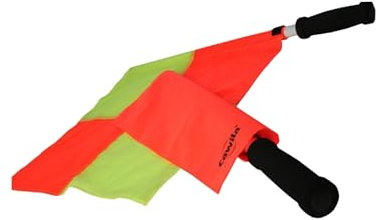 Cawila Schiedsrichterfahnen Set, rot & gelb, Fahnen für Linienrichter