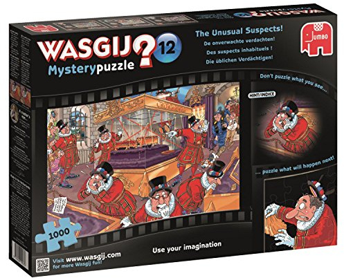 Jumbo 19127 Puzzle Wasgij Mystery-Die üblichen Verdächtigen, 1000 Teile
