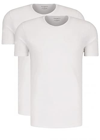 Emporio Armani Underwear Herren 2-pack T-shirt Crew Neck Pure Cotton Schlafanzugoberteil, White/White, M EU