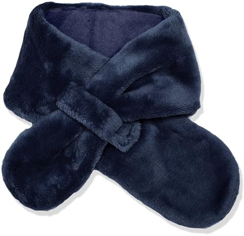 Sterntaler Schal aus Teddyflausch, gefüttert mit Baumwollfleece, mit Klettverschluss, zum Durchziehen - unisex Accessoires für Babys & Kleinkinder - warm, weich und bequem - hellgrau, Gr. 80cm