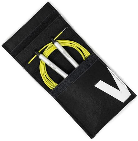 Velites - Comba Fire 2.0 Oficial de CrossFit® Games - Color Silver - Bolsa de Transporte Incluida - Cuerda para Saltos Simples y Dobles