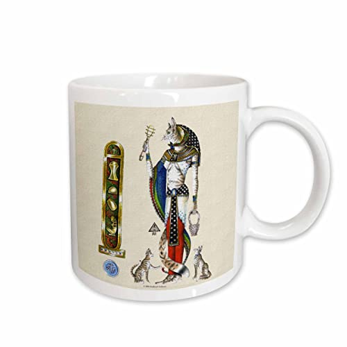 3dRose Bast Egyptian Cat Goddess Pagan Art 11oz Mug