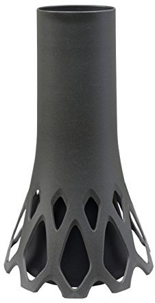 Plastia Vase funéraire en Roseta 1,3 l avec Socle Poids, Noir