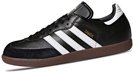 adidas Herren Samba Leather Laufschuh, Schwarz White, 48 EU