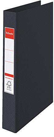 Esselte Raccoglitore a 2 anelli, Formato A4, Dorso 4.2 cm, Cartone rivestito in PP, Nero VIVIDA, VIVIDA, 14454