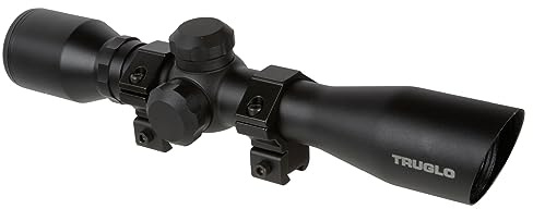 TRUGLO 4x32MM Compact Tactical Hunting Shooting Durable Waterproof Fogproof Scratch-Resistant Aluminum Tube Duplex Reticle Riflescope with Weaver-Style 3/8 Mount & Lens Covers Included