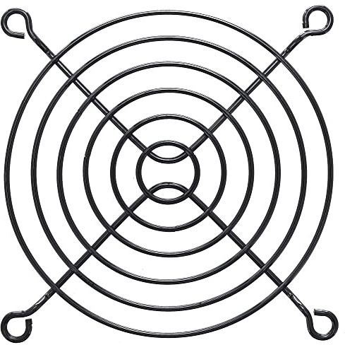 InLine 21570 Griglia per Ventola in Metallo, 92 x 92 mm, Nero