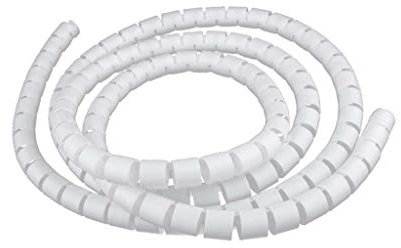 Câble Wrapper 2m 10mm Stockage De Fil Bien Rangé Organisateur De Câble Spiralé Zip Wrap en Plastique - Blanc