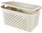 Tontarelli P.Biancheria Colore Angora Cesta Biancheria Arianna con Coperchio lt48 Beige Riordino Lavanderia