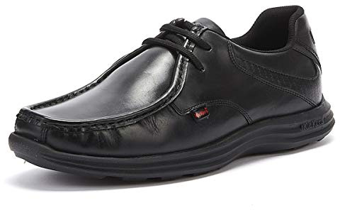 Kickers Reasan Lace Mens Black Leather Shoes-UK 9 / EU 43