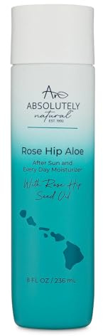 Absolutely Natural After Sun Lotion & Moisturizer with Aloe Vera, Rose Hip Oils, & Vitamin E | Helps Prevent Anti-Aging & Sunburn Relief - 8 Fl Oz