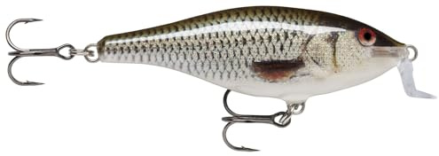 Rapala, Klassischer Angelköder, Shallow Shad Rap, Größe: 9 cm/12 g, Schwimmender Süßwasserköder, Schwimmtiefe: 1,8 – 2,4 m, Angelgerät mit Balsa-Konstruktion, Live Roach ROL