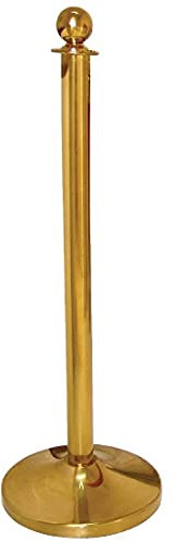 Bolero S652 Boule Top Poteau de clôture, Acier inoxydable, Laiton plaqué
