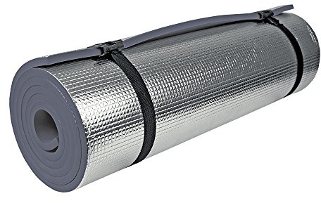 SPOKEY Hibernation - Colchoneta para Yoga (Revestimiento de Aluminio, 180 cm), Color Plateado