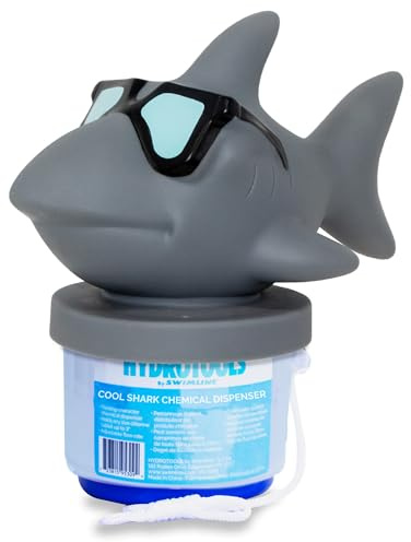 SWIMLINE HYDROTOOLS 87271 Shark Large Capacity Pool & Spa Chemical Dispenser | Compatible With Bromine & Chlorine Supports 1-3’’ Tablets | Adjustable For Customizable Flow Rate | Cost Effective