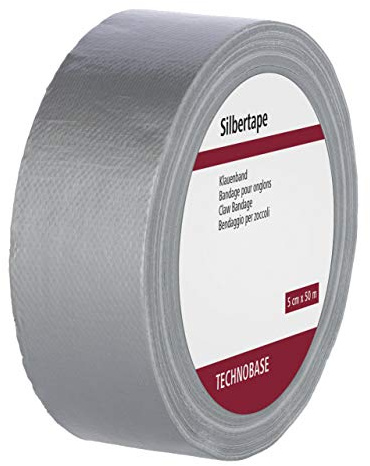 TECHNOBASE Kerbl 16385 Klauenband Silber, 50m, 50mm