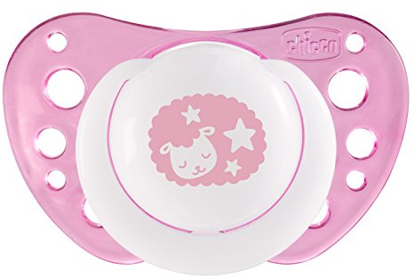 Chicco Succhietto Physio Air Night in Silicone, Ciuccio per Bimbi, 0-6 Mesi, 2 Pezzi, Colori Assortiti