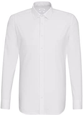 Seidensticker Herren Mens Longsleeve Bügelfreies Hemd Mit Sehr Schmalem Schnitt - X-Slim Fit Langarm Kent-Kragen, Weiß(474980), 39 EU
