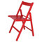 Aranaz | Silla Plegable | Diseño Moderno | Sillas Plegables y Ligeras para Exterior, Jardín o Terraza | Sillón con Reposabrazos y Respaldo | Asiento de Playa | Madera de Haya | Roja | 43 x 47 x 79 cm