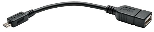 Tripp Lite 5-Pin Micro USB to OTG Adapter Cable Black (M/F), 15.24 cm (U052-06N)