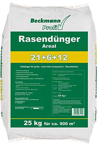 Floragard Beckmann Profi Engrais pour Gazon Areal 20 + 6 + 11 dans 25 kg