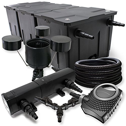 SunSun Filterset för 90 000 l damm 24 W dammklarare NEO800 70 W pump 25 m slang Skimmer