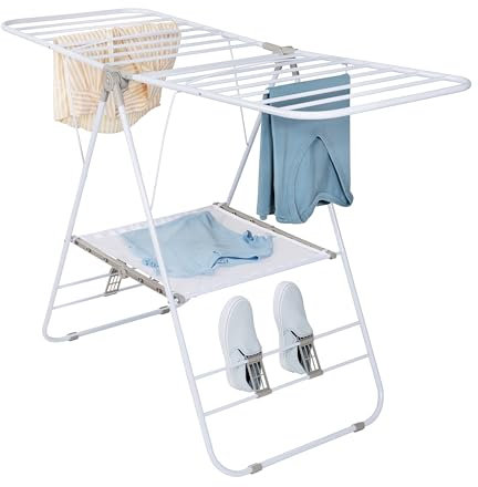 Honey-Can-Do DRY-01610 Flügelwäscheständer Metall 162,6 x 59,7 x 106,7 cm, weiß