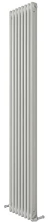 iBathUK Regency Tall Vertical Column Radiator, Double Panel Radiators, 1800x380mm Slim Radiator, Wall Mounted for Bathroom,Kitchen,Living Room- White