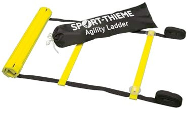 Sport-Thieme Koordinationsleiter Agility | Verstellbare Sprossenabstände | Inkl. U-Eisen | Für Sportplatz u. Turnhalle | Sporttraining für Verschiedene Sportarten