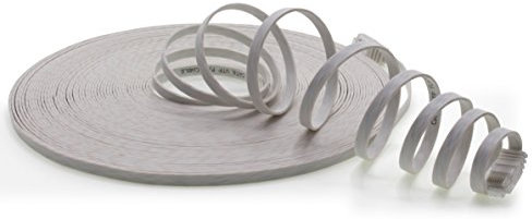 1aTTack.de 50m - CAT6 Flach Netzwerk Patch-Kabel (Weiss - 1 Stück) 1000 Mbit/s Gigabit LAN-Flachkabel CAT.6 Slim Micro Verlegekabel