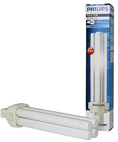 Philips Master PL-C Xtra Leuchtstofflampe, 2-polig, 26,5 W, G24d-3 B, Kaltweiß