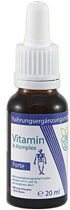 VITARAGNA Vitamin K2 Forte Tropfen flüssig, K1 und K2 K-Komplex - Menaquinon MK7, hochdosiertes Liquid in MCT-Öl gelöst und bioaktiver MK-7-Form, 20 ml