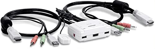 TRENDnet 2-Port HDMI KVM Switch,TK-215I,Control 2 Computers