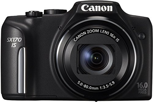 Canon SX170 Appareil Photo Numérique 5 (12,7 cm) 16 Mpix Zoom Optique 16x USB Noir