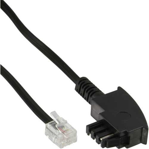 InLine® TAE-F Kabel, für Telekom/Siemens-Geräte, TAE-F Stecker an RJ11 Stecker,