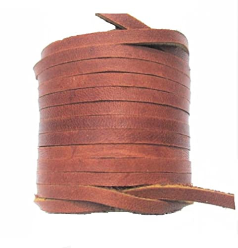 Lace Lacing Leather Topgrain Latigo Medium Saddle Brown 12 Feet 2 Pieces by Dangerous Threads