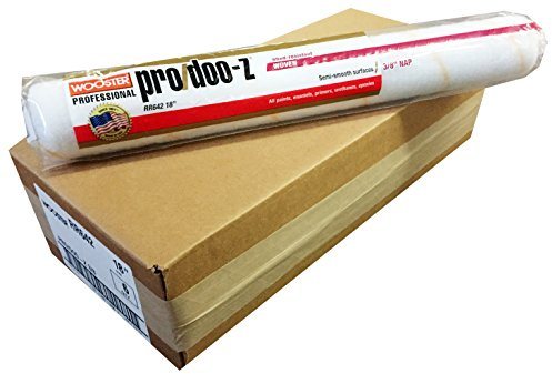 Wooster Brush RR642 18 inch Pro/Doo-Z 3/8 inch Nap Roller Cover - Pack of 6