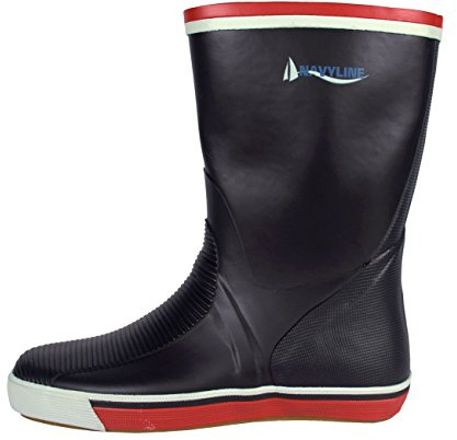 Navyline Damen Herren Segelstiefel Halbschaft ohne Schnürung, Größe:41 EU