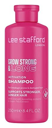 Lee Stafford Hair Growth Shampoo | Grow Strong & Long Collection - Best Thickening Regrowth Cleanser for Thinning, Treatment for Men & Women, Helps Oil, Frizzy, Dry Scalp, 250 ml